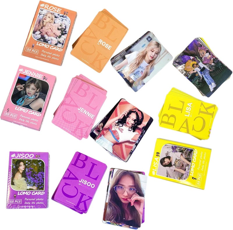 KPOPBP Lomo Card 2022 Season's Greetings Photocard Personal Pictures 4 Boxes / 220 PCS Set Lomo Card Gift for Blink Girls and Boys - Image 2